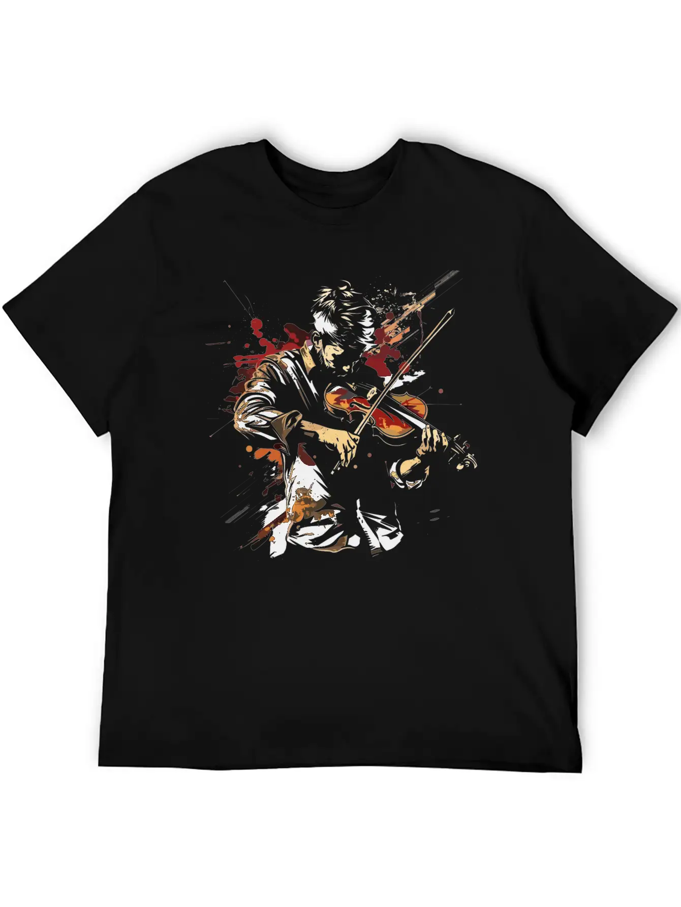 Violin Guy Comfortable Minimalist Graphic Tee – Summer Style Essential