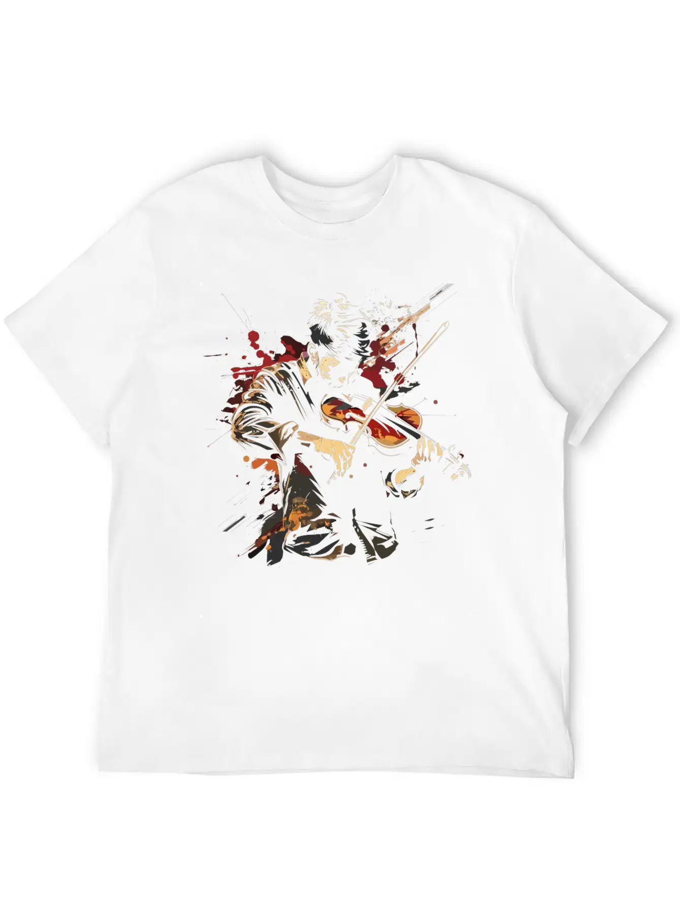 Violin Guy Comfortable Minimalist Graphic Tee – Summer Style Essential
