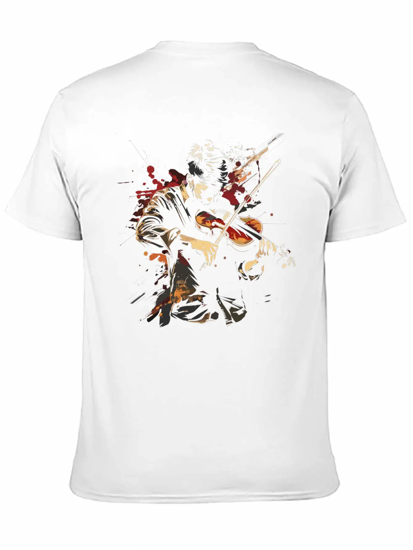 Violin Guy Comfortable Minimalist Graphic Tee – Summer Style Essential