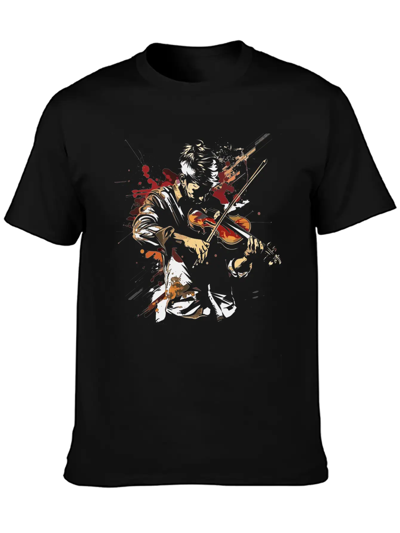 Violin Guy Comfortable Minimalist Graphic Tee – Summer Style Essential
