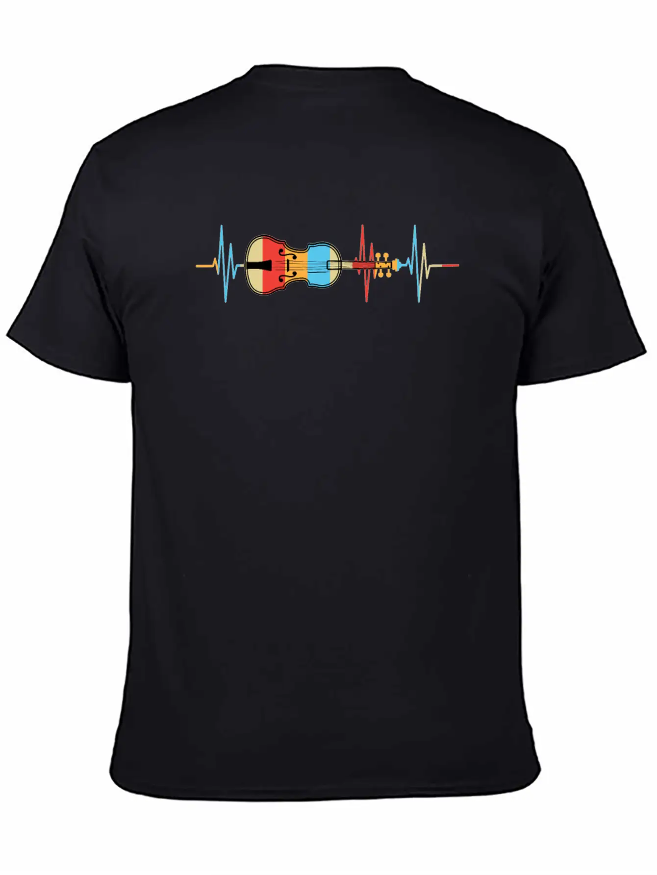 Violin Heartbeat Gift Violin Player Unisex Short Sleeve Soft Cotton T-Shirt – Casual Everyday Wear