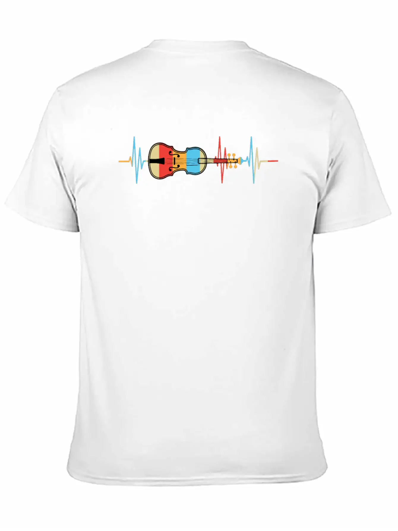 Violin Heartbeat Gift Violin Player Unisex Short Sleeve Soft Cotton T-Shirt – Casual Everyday Wear