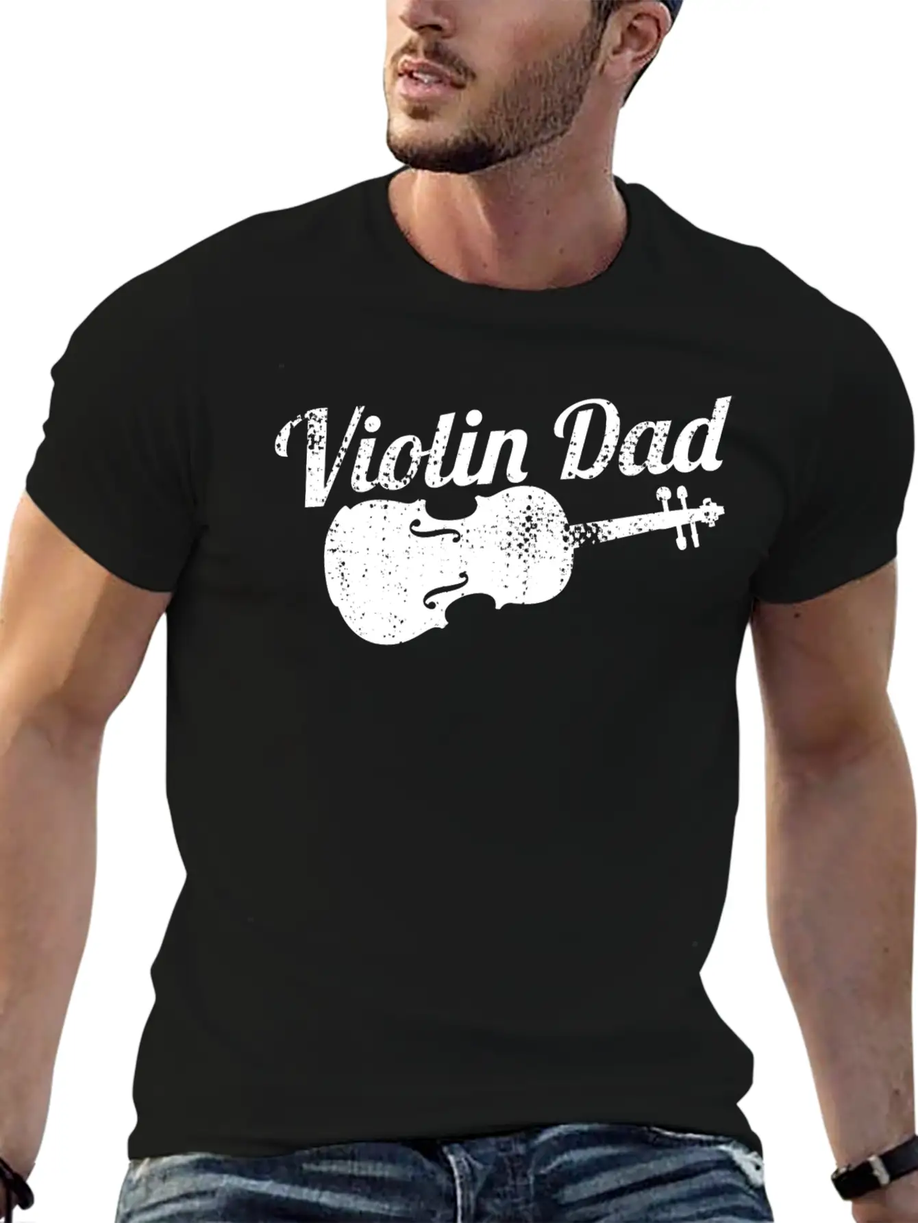 Violin Papa Basic Graphic T-Shirt – Daily Comfort In Soft Cotton