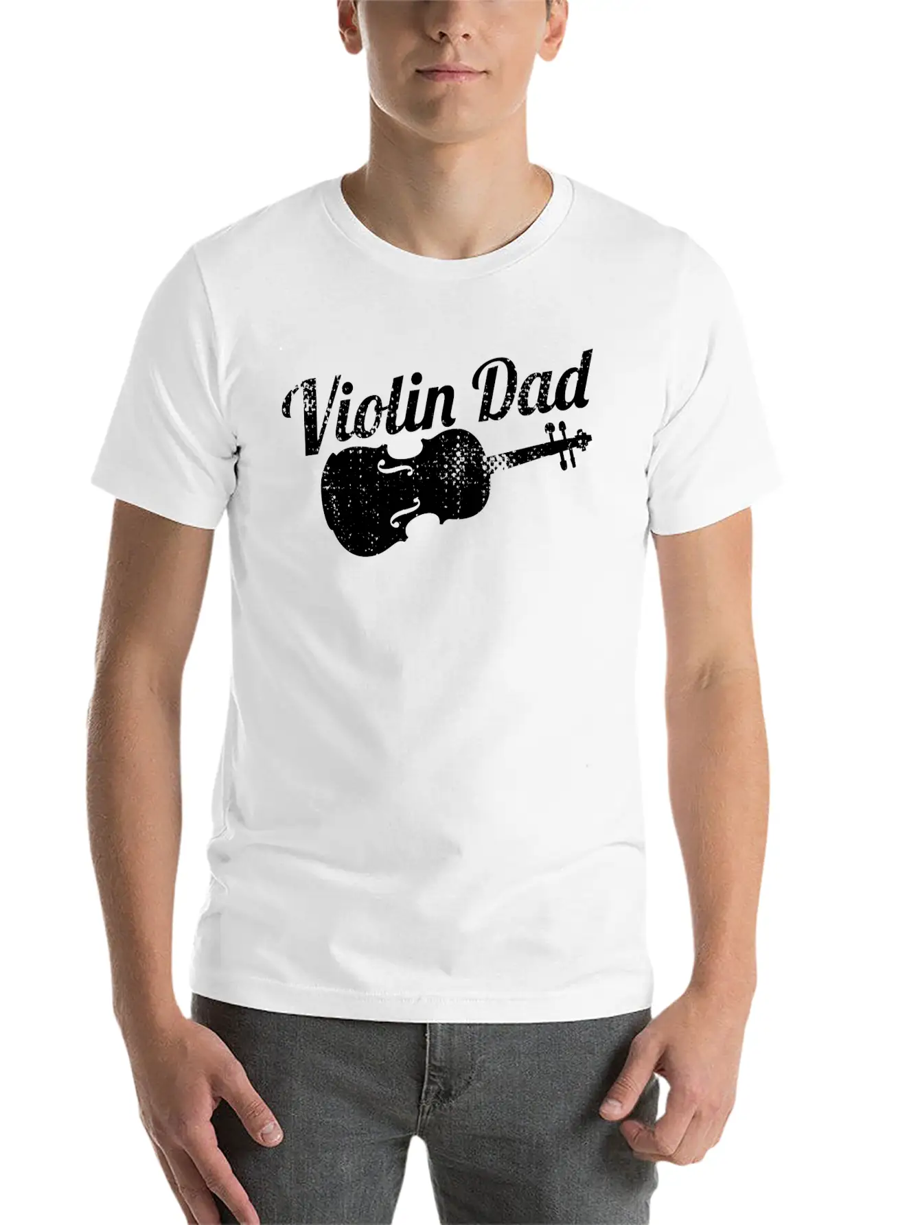 Violin Papa Basic Graphic T-Shirt – Daily Comfort In Soft Cotton