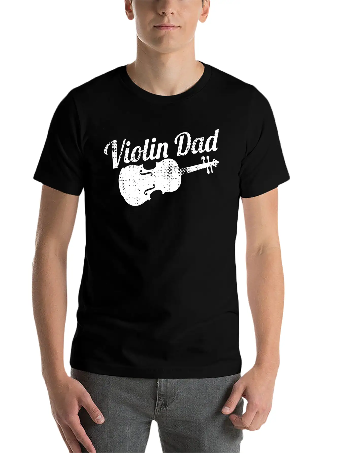 Violin Papa Basic Graphic T-Shirt – Daily Comfort In Soft Cotton