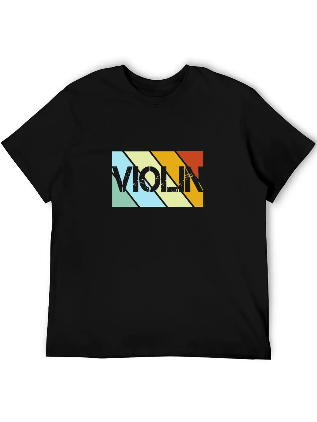 Violin Retro Stylish Everyday T-Shirt – Unisex Basic Cotton Tee