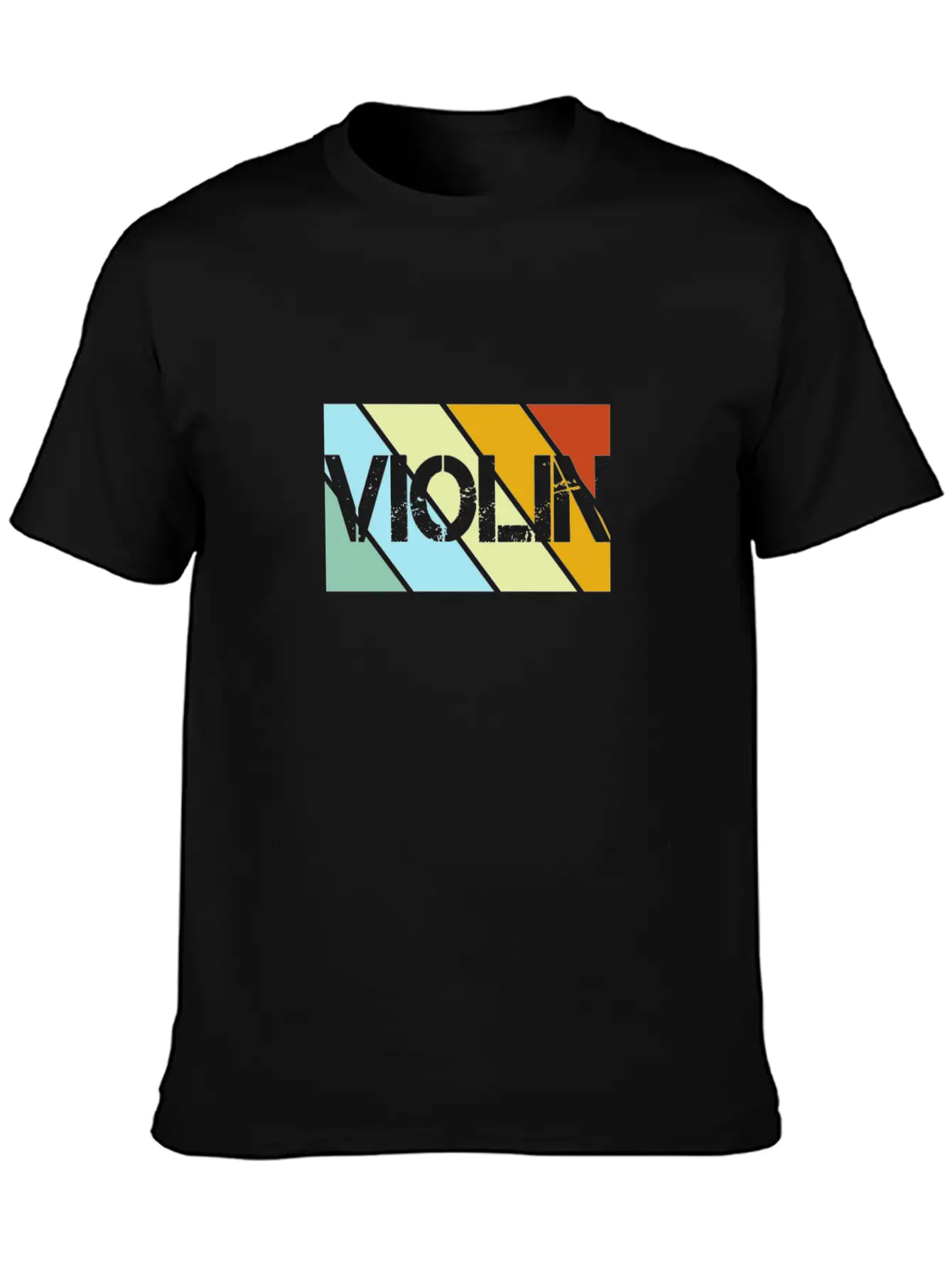 Violin Retro Stylish Everyday T-Shirt – Unisex Basic Cotton Tee