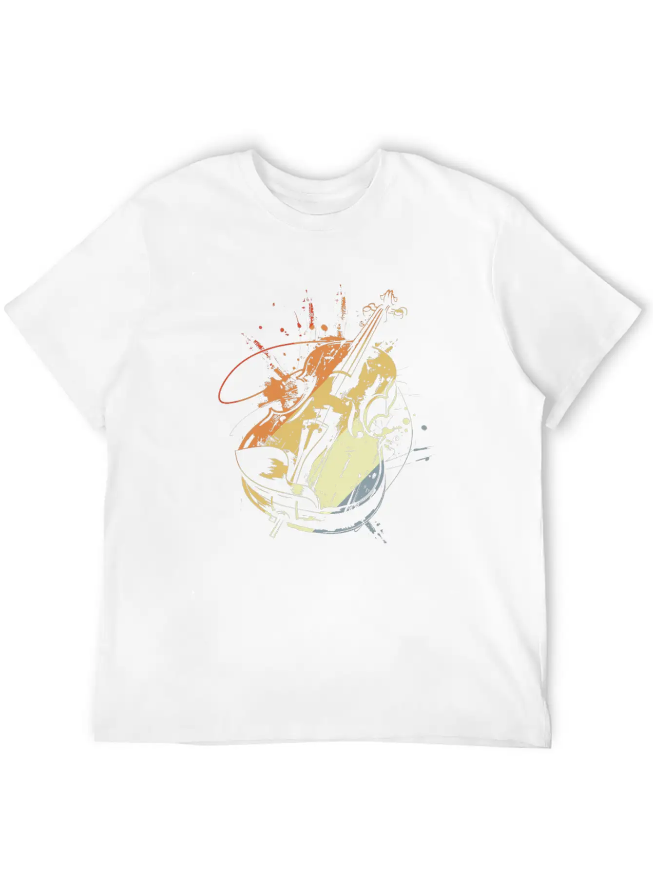 Violin Vintage Look Stylish Everyday T-Shirt – Unisex Basic Cotton Tee
