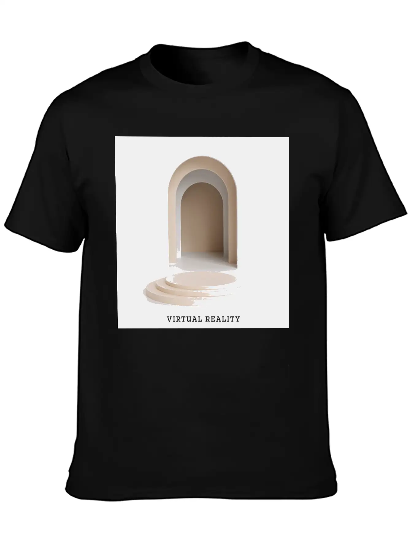 VIRTUAL REALITY Album Cover Sticker Basic Graphic T-Shirt – Daily Comfort In Soft Cotton