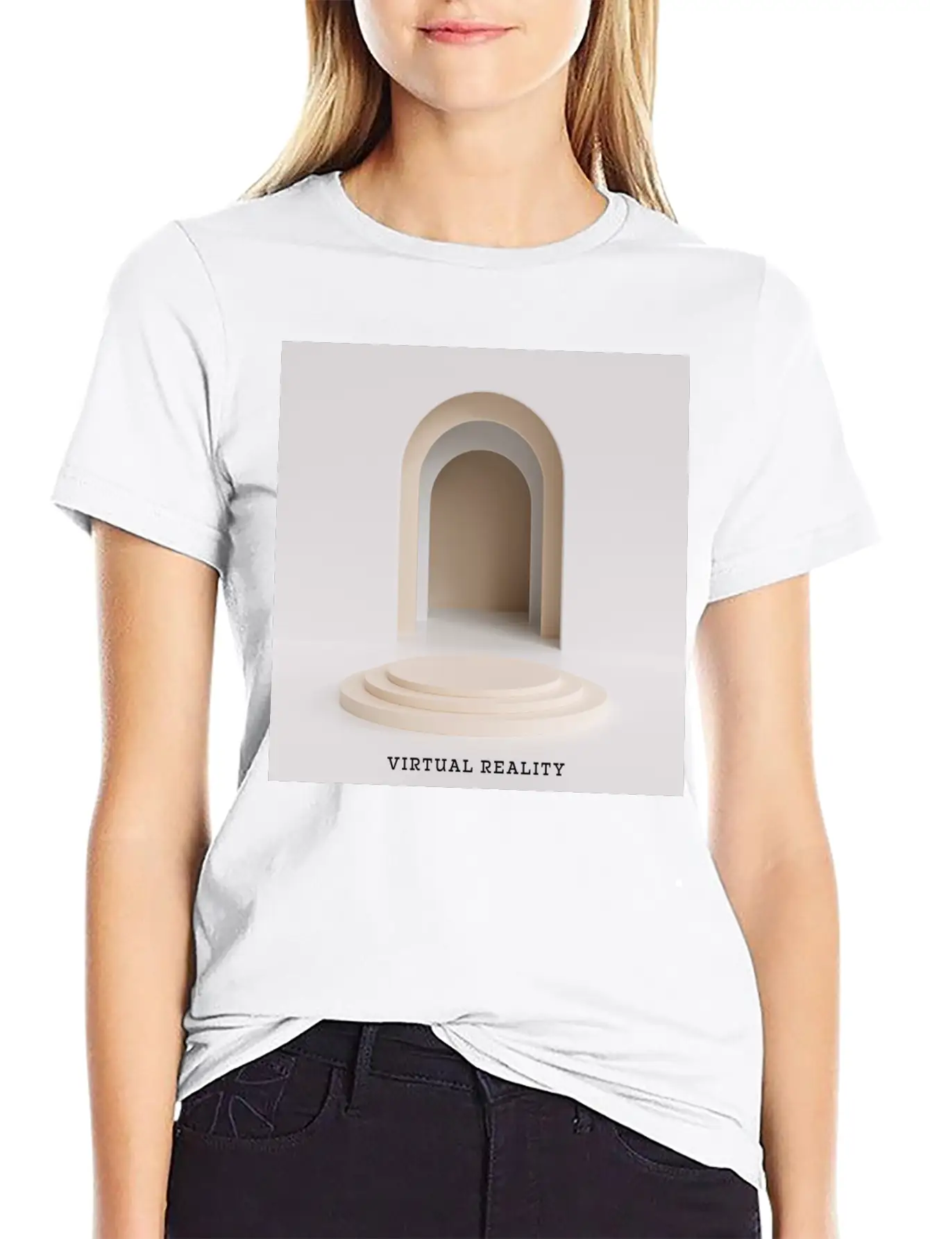 VIRTUAL REALITY Album Cover Sticker Basic Graphic T-Shirt – Daily Comfort In Soft Cotton