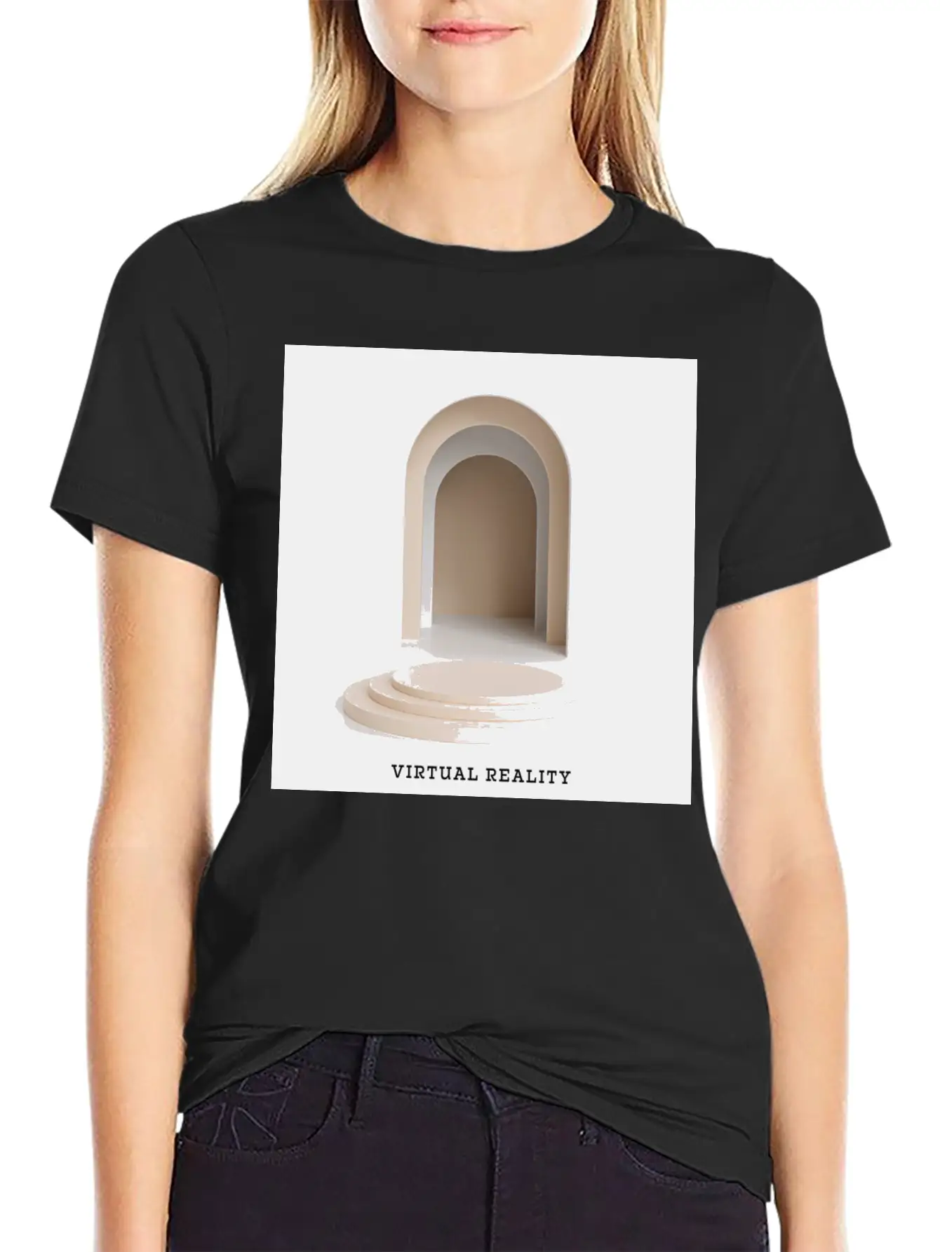 VIRTUAL REALITY Album Cover Sticker Basic Graphic T-Shirt – Daily Comfort In Soft Cotton
