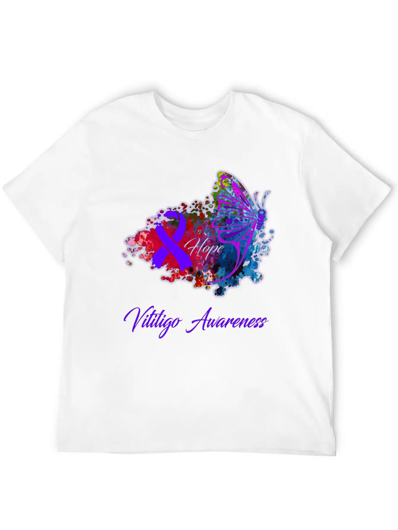 Vitiligo Awareness Comfortable Minimalist Graphic Tee – Summer Style Essential
