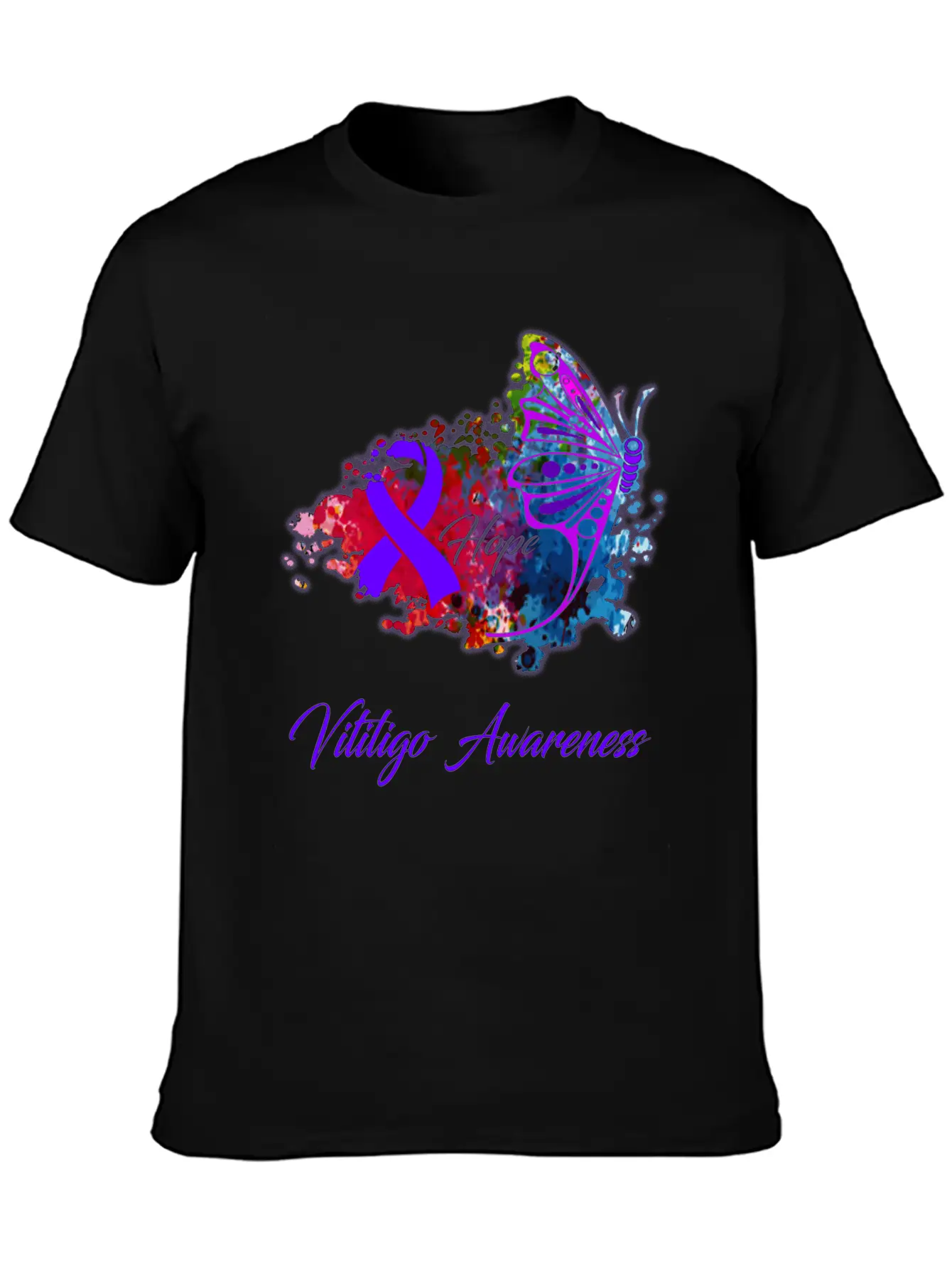 Vitiligo Awareness Comfortable Minimalist Graphic Tee – Summer Style Essential