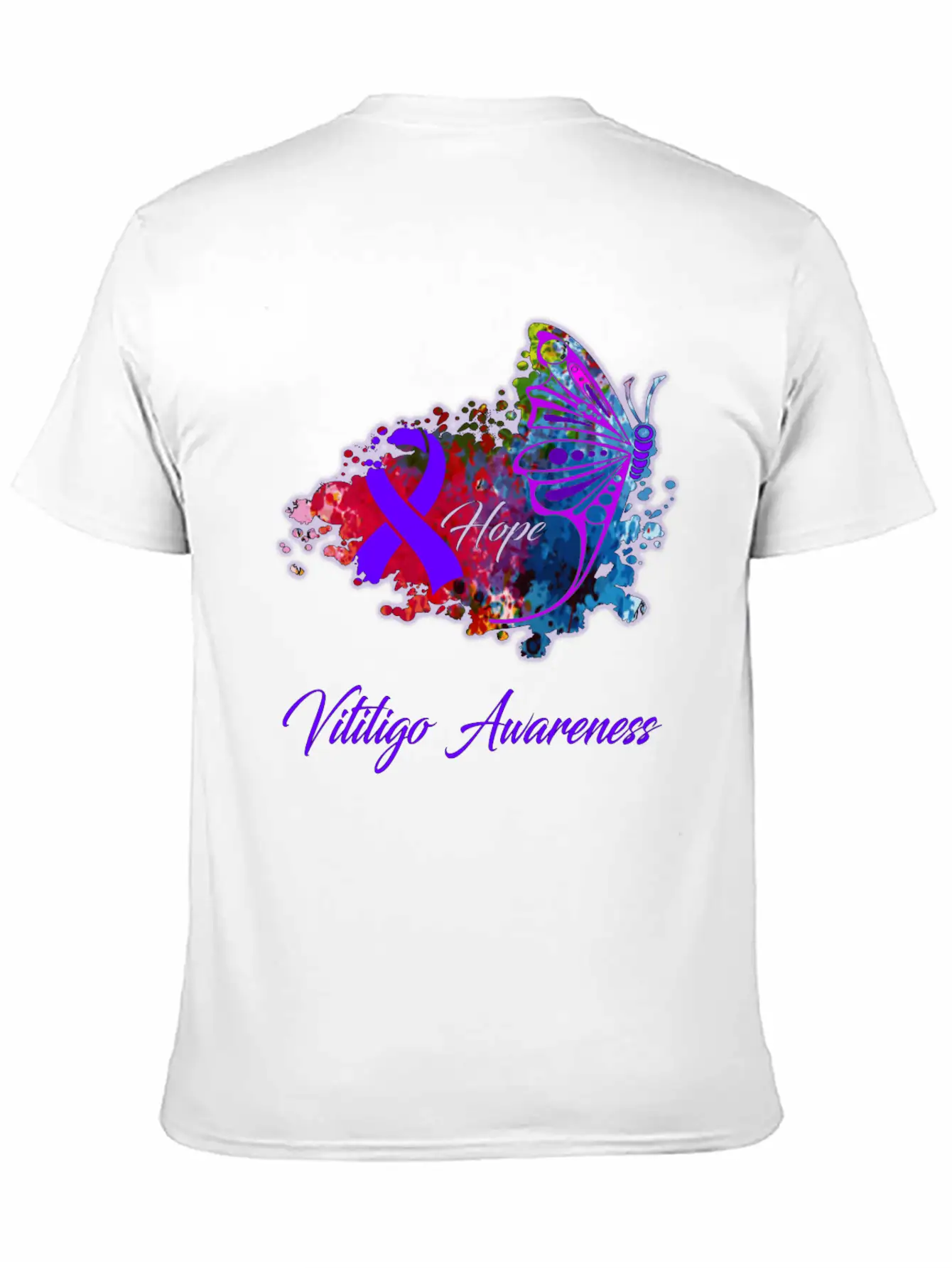 Vitiligo Awareness Comfortable Minimalist Graphic Tee – Summer Style Essential