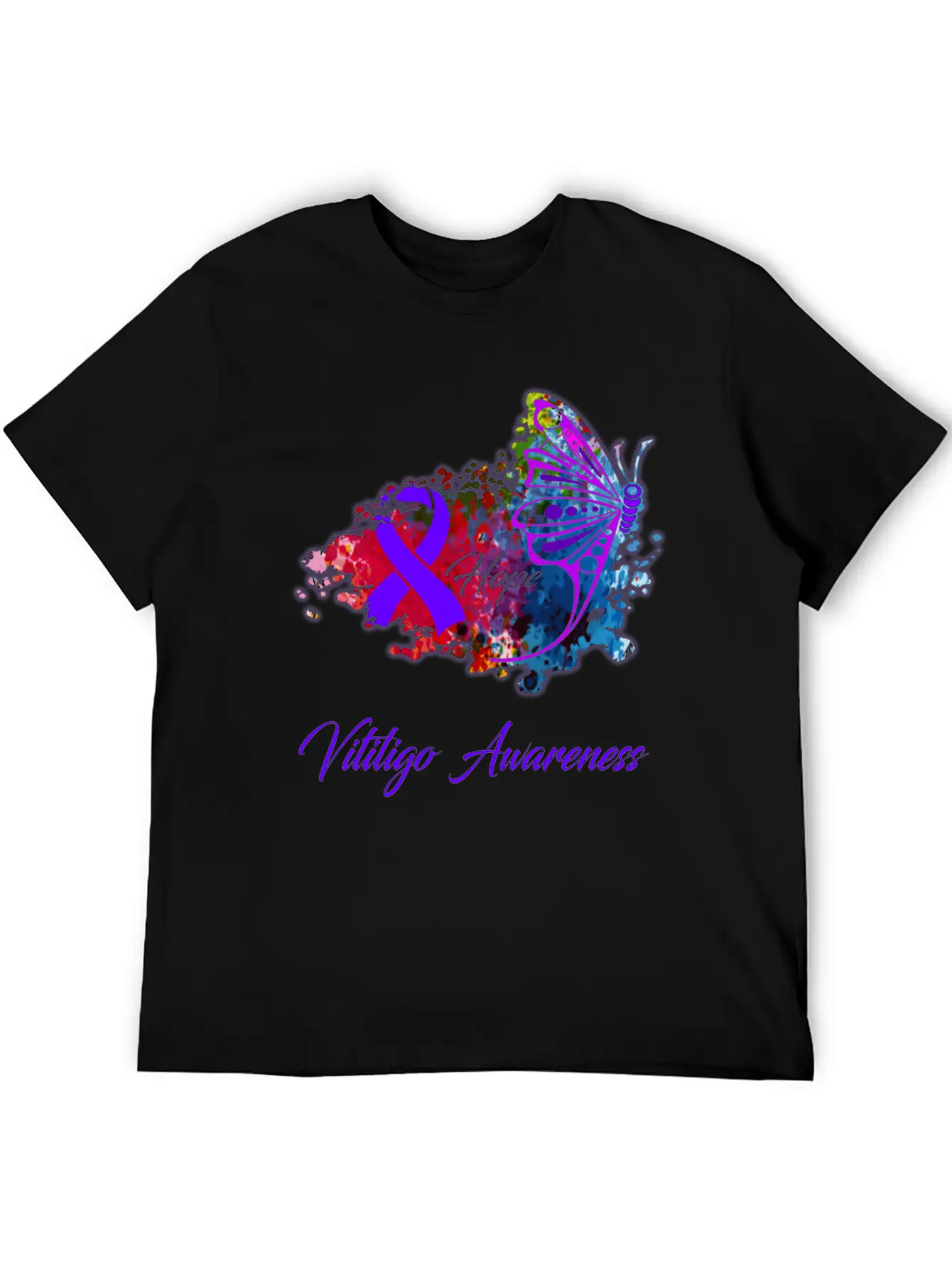 Vitiligo Awareness Comfortable Minimalist Graphic Tee – Summer Style Essential