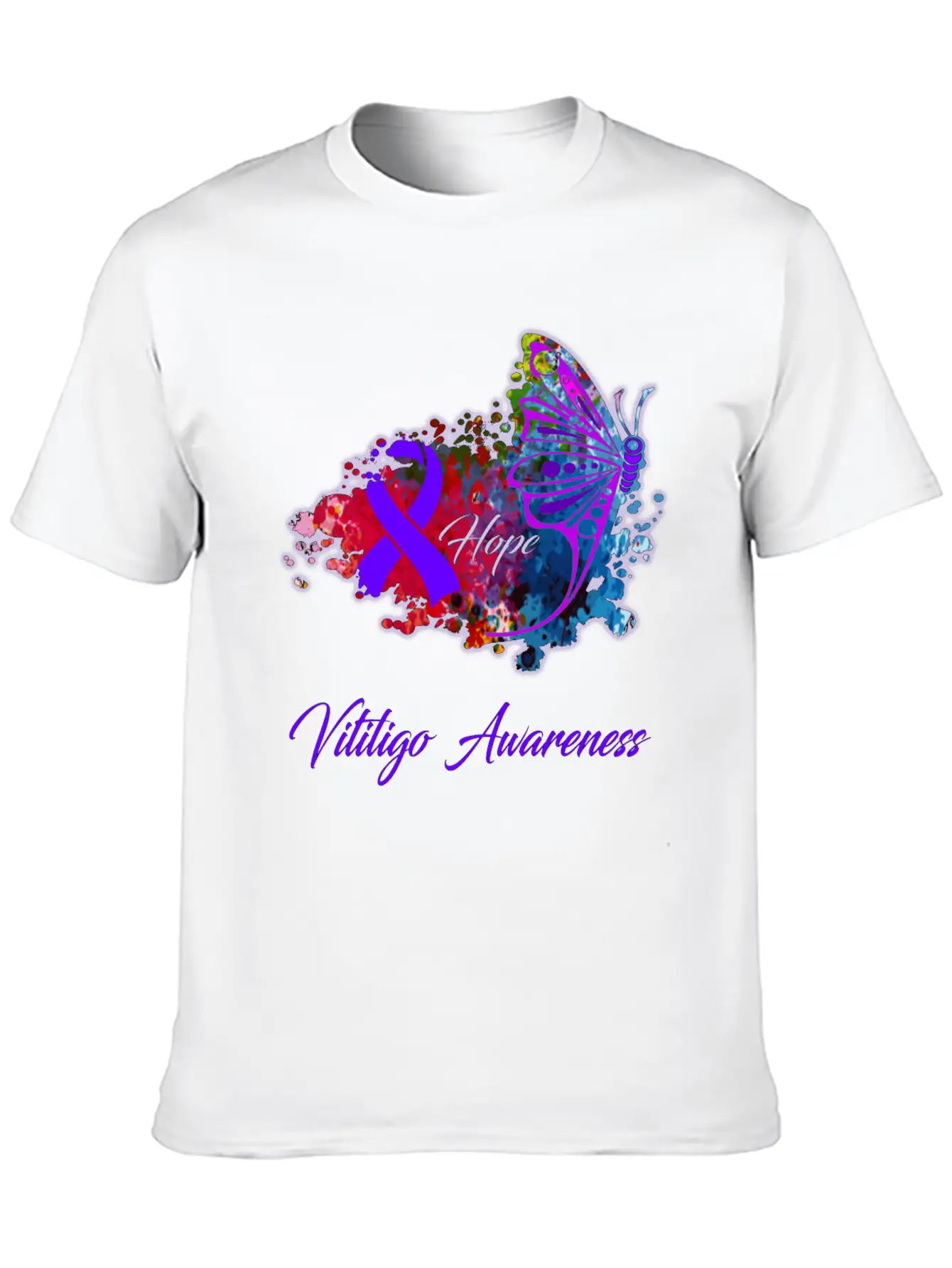 Vitiligo Awareness Comfortable Minimalist Graphic Tee – Summer Style Essential