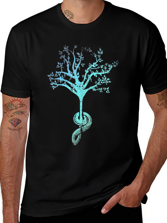 Tree of Life Graphic Tee - Black Cotton Blend