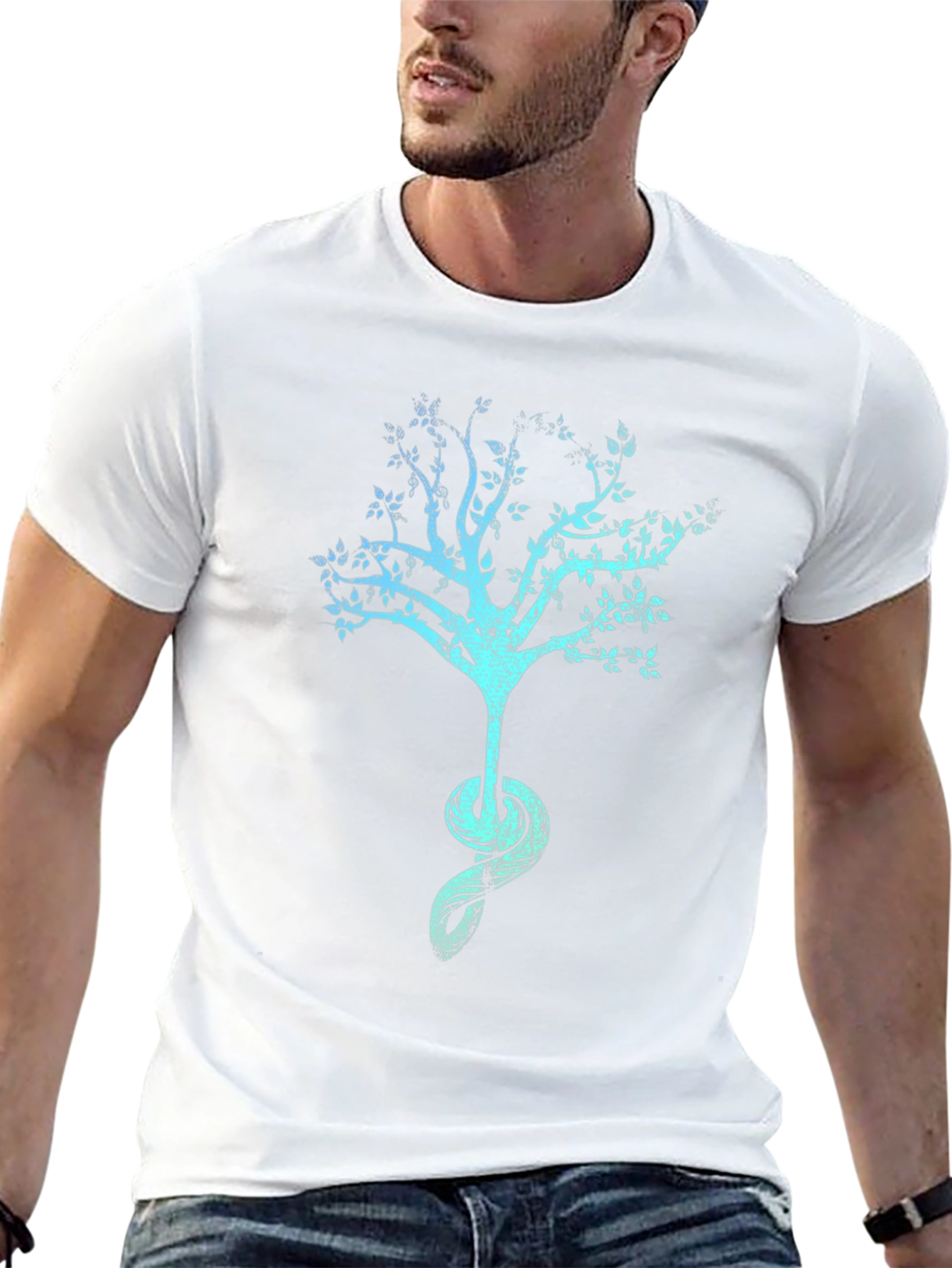 Tree of Life Graphic Tee - Black Cotton Blend