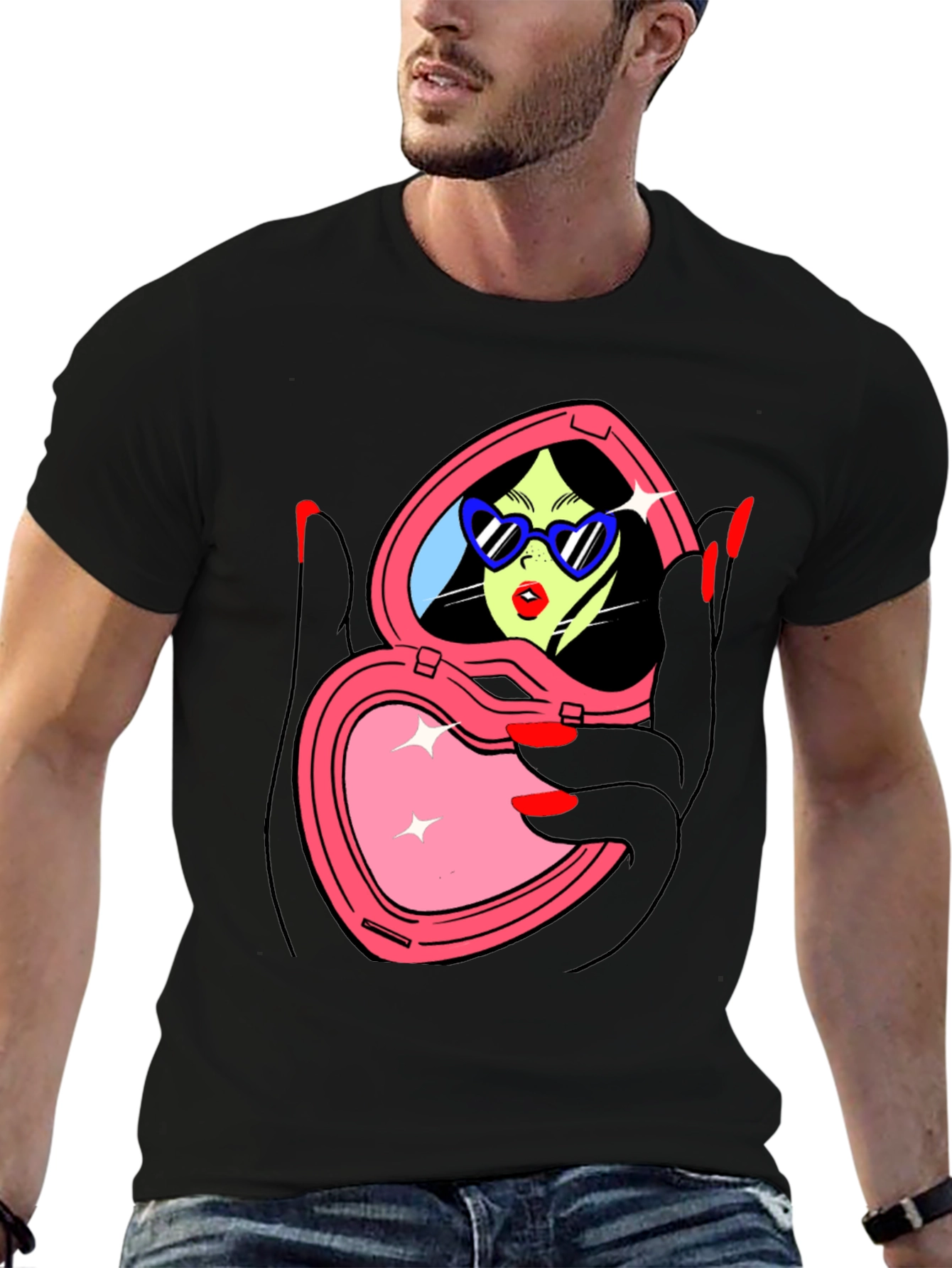 Mirror Heart Graphic T-Shirt