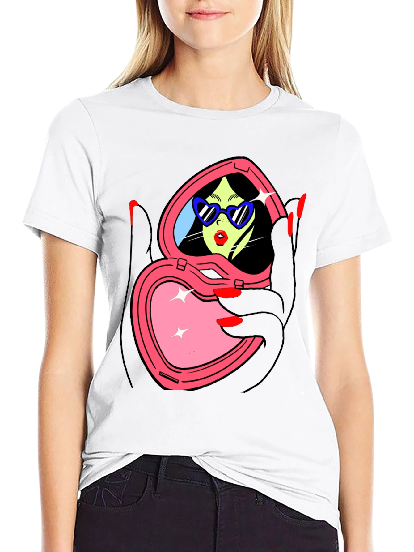 Mirror Heart Graphic T-Shirt