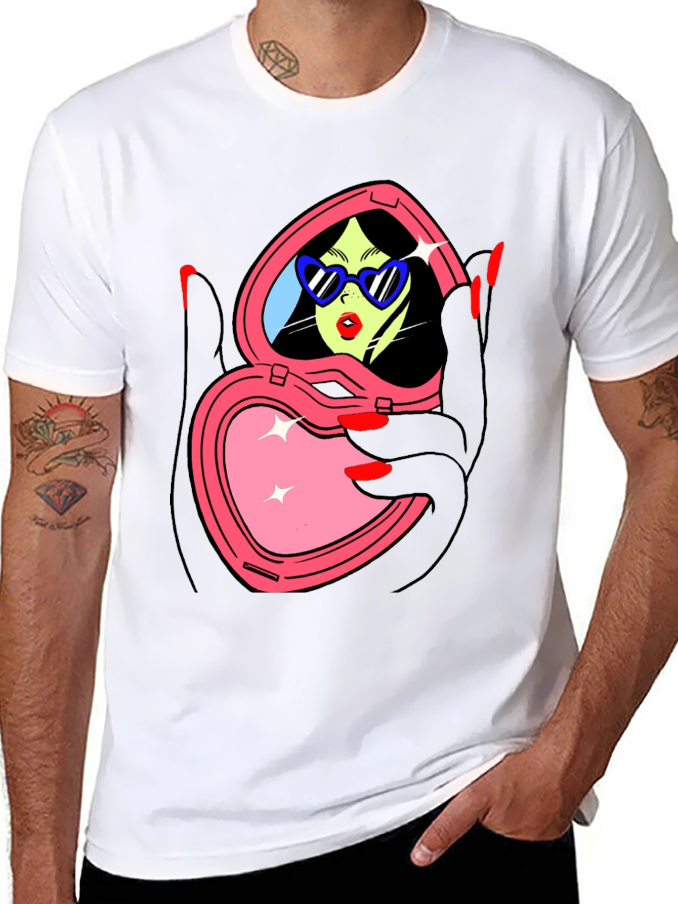 Mirror Heart Graphic T-Shirt