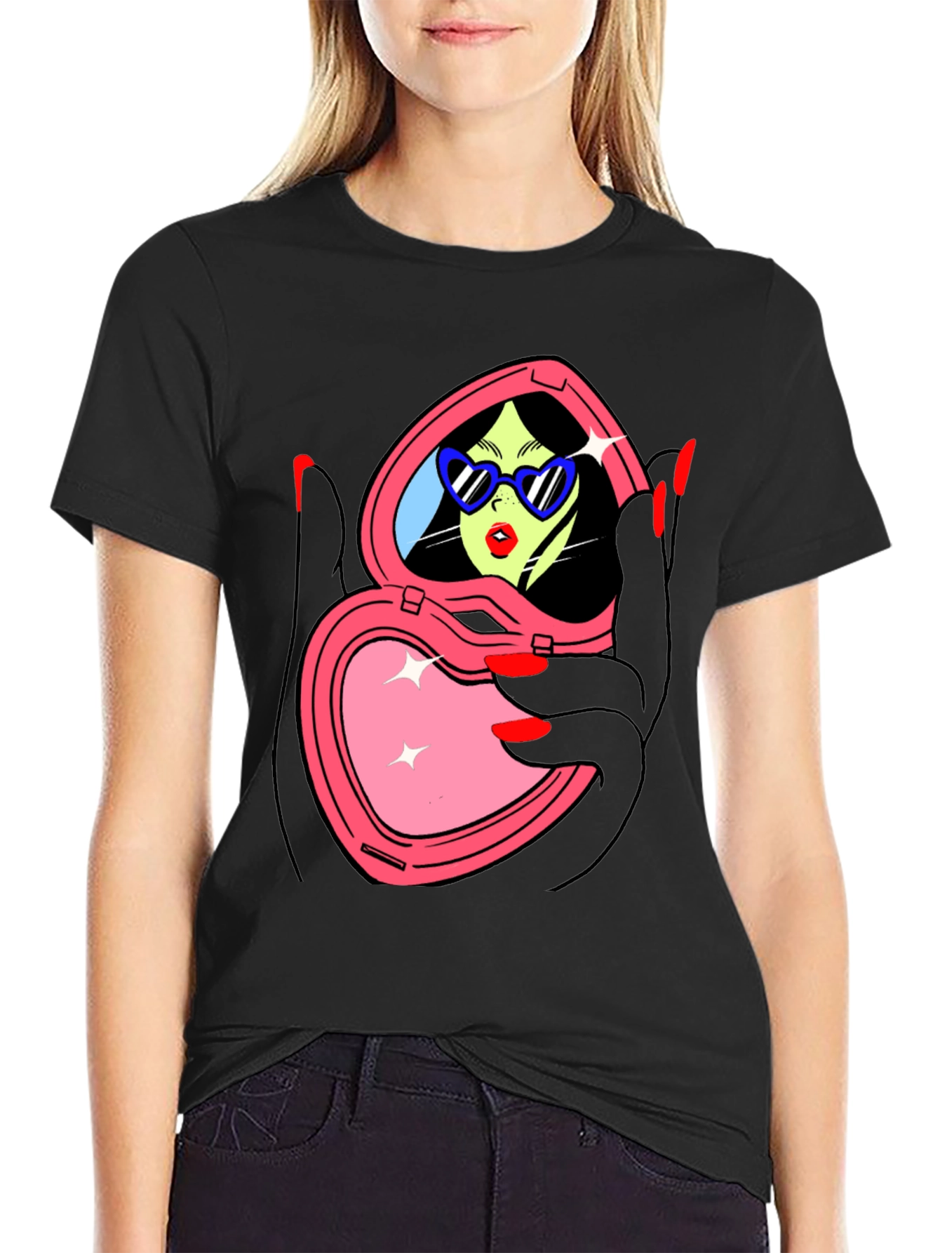 Mirror Heart Graphic T-Shirt