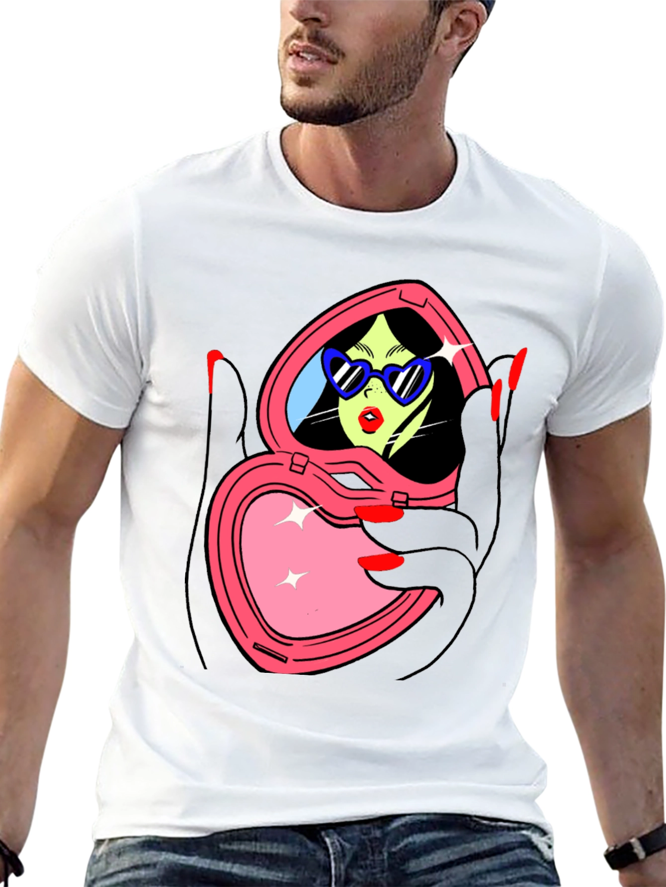 Mirror Heart Graphic T-Shirt