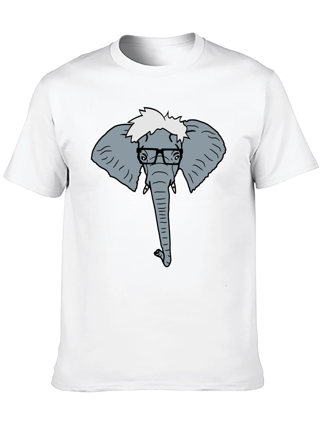 Elephant Nerd T-Shirt - Quirky Graphic Tee