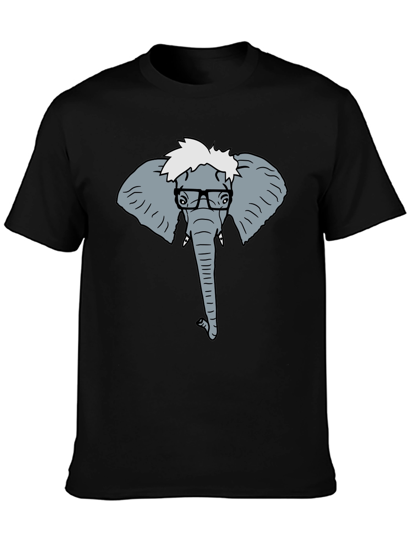 Elephant Nerd T-Shirt - Quirky Graphic Tee