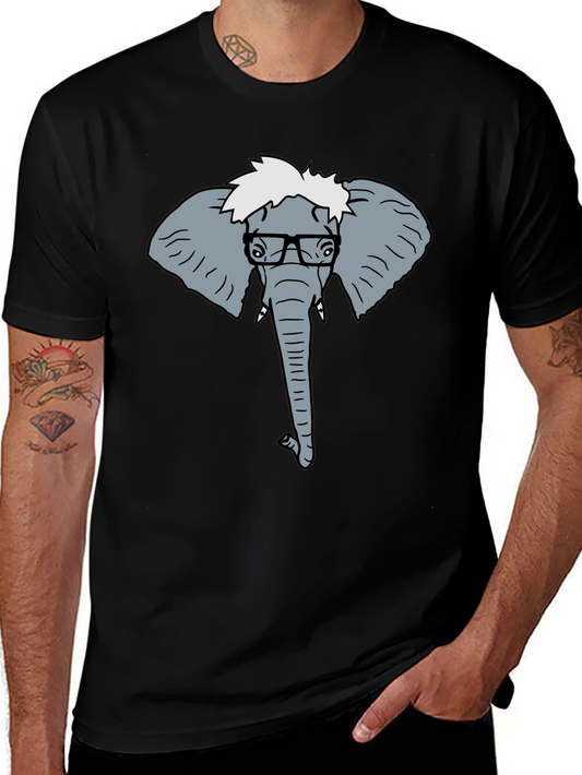Elephant Nerd T-Shirt - Quirky Graphic Tee