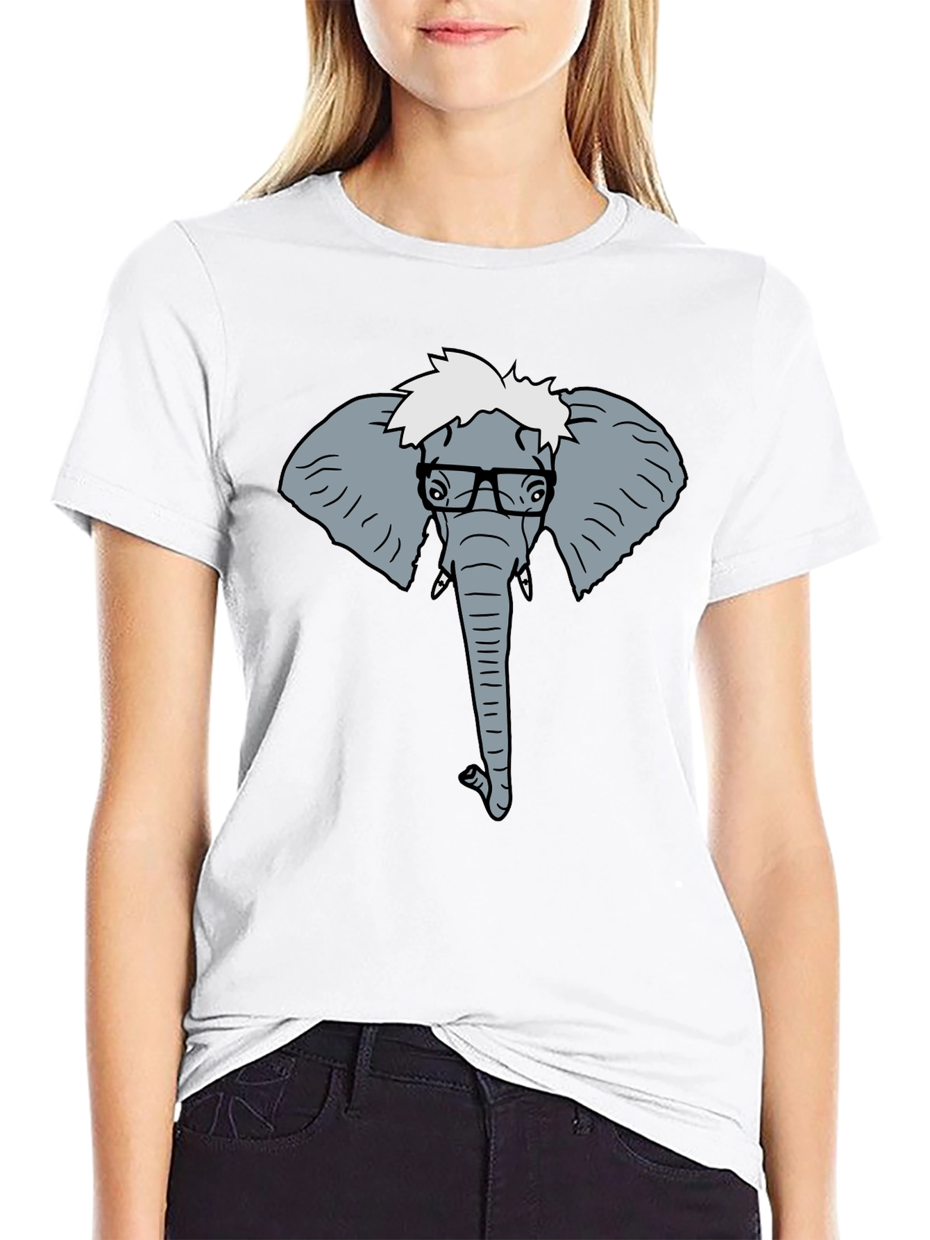 Elephant Nerd T-Shirt - Quirky Graphic Tee