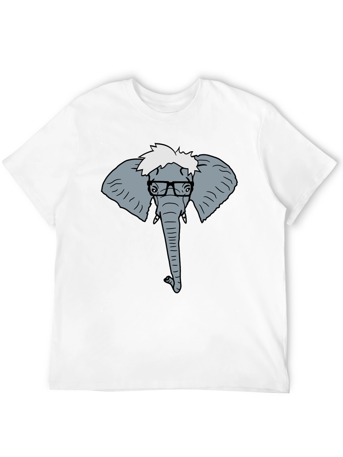 Elephant Nerd T-Shirt - Quirky Graphic Tee