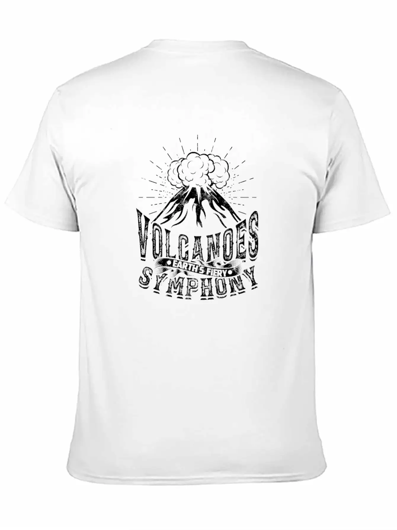 Volcanoes: Earth's Fiery Symphony - Volcano Essential Unisex Summer Tee – Soft Cotton Casual Fit