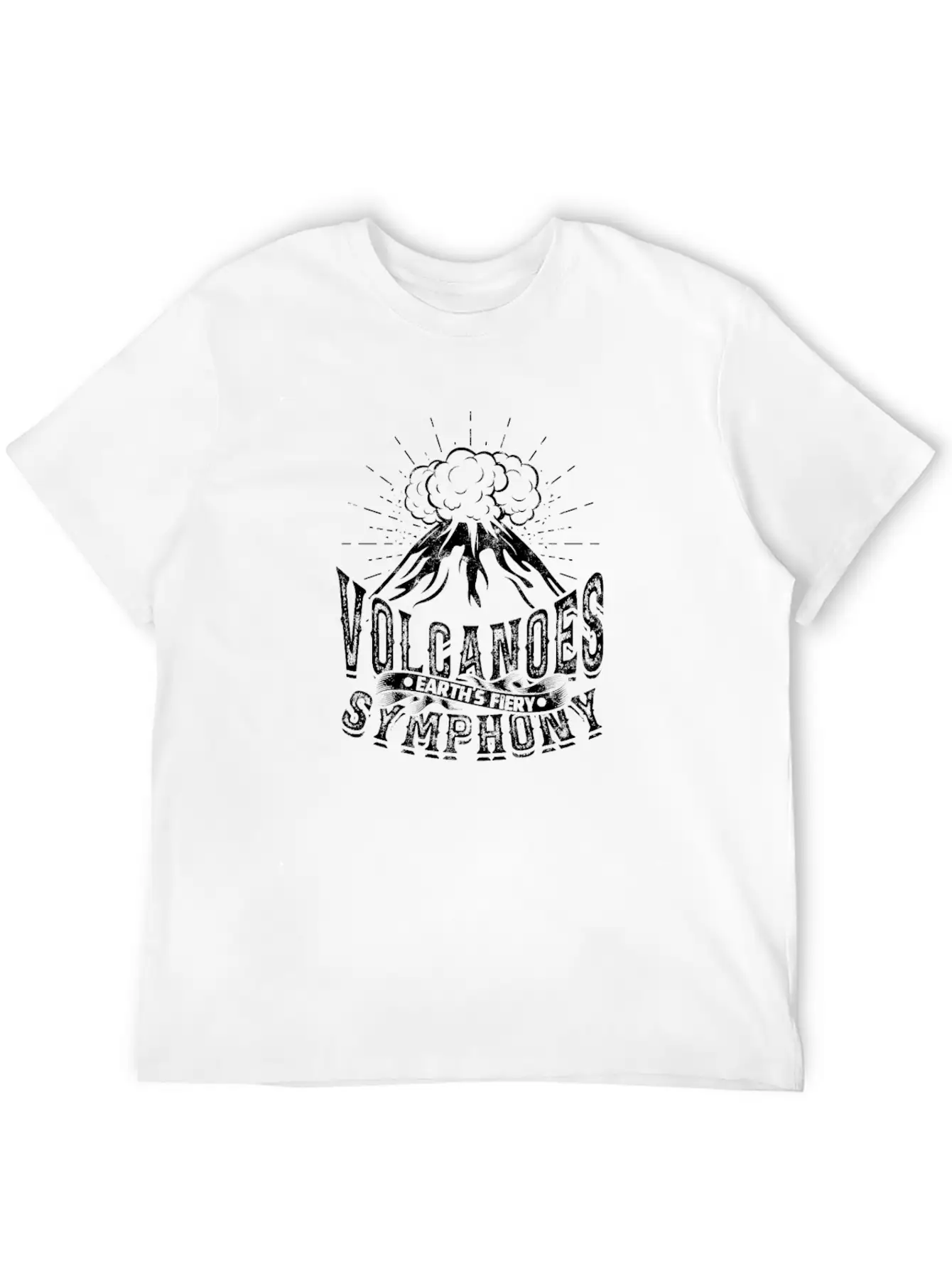 Volcanoes: Earth's Fiery Symphony - Volcano Essential Unisex Summer Tee – Soft Cotton Casual Fit