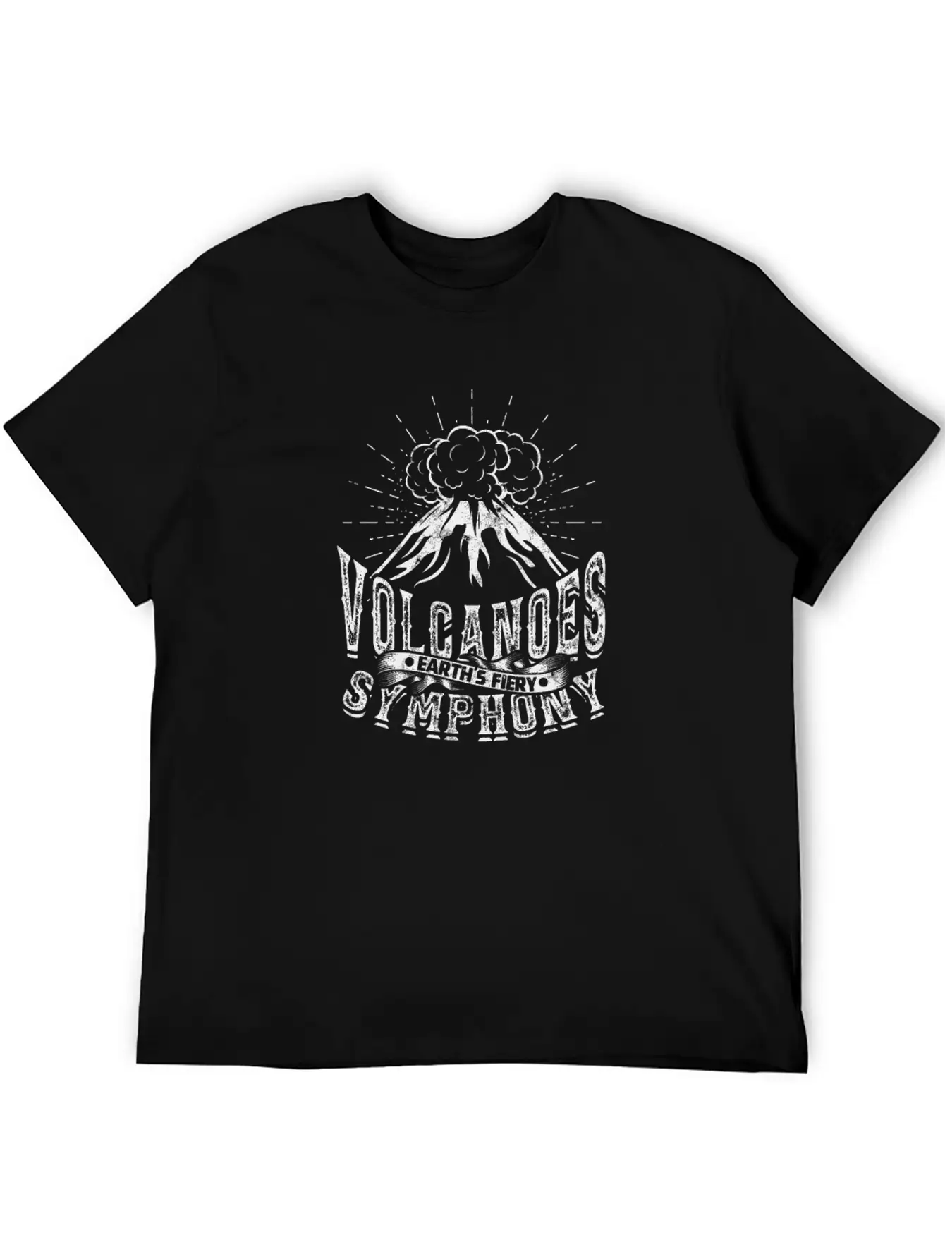 Volcanoes: Earth's Fiery Symphony - Volcano Essential Unisex Summer Tee – Soft Cotton Casual Fit