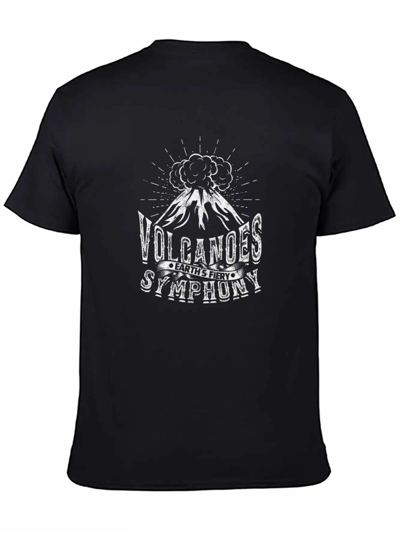 Volcanoes: Earth's Fiery Symphony - Volcano Essential Unisex Summer Tee – Soft Cotton Casual Fit