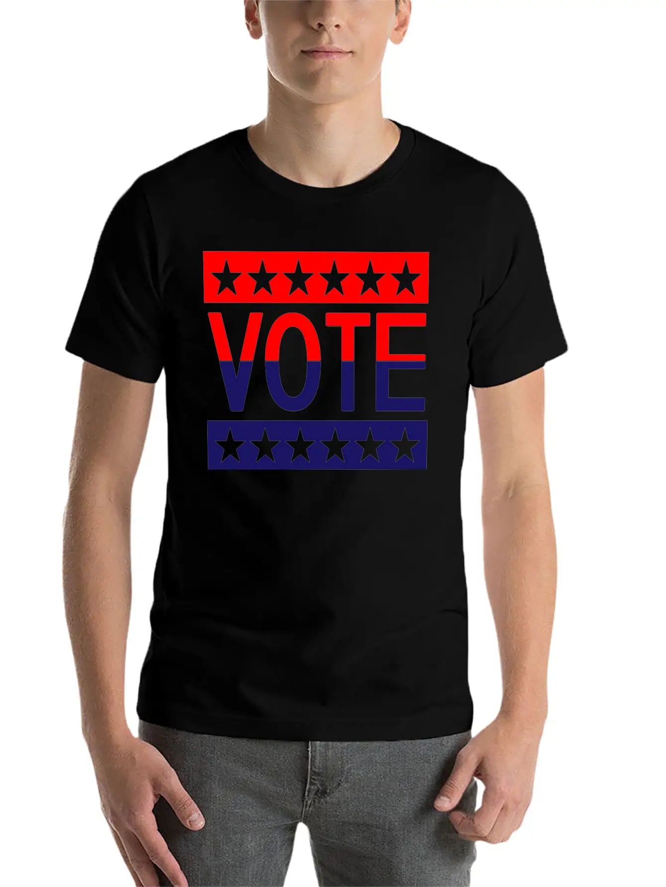 VOTE American Flag Essential Unisex Summer Tee – Soft Cotton Casual Fit