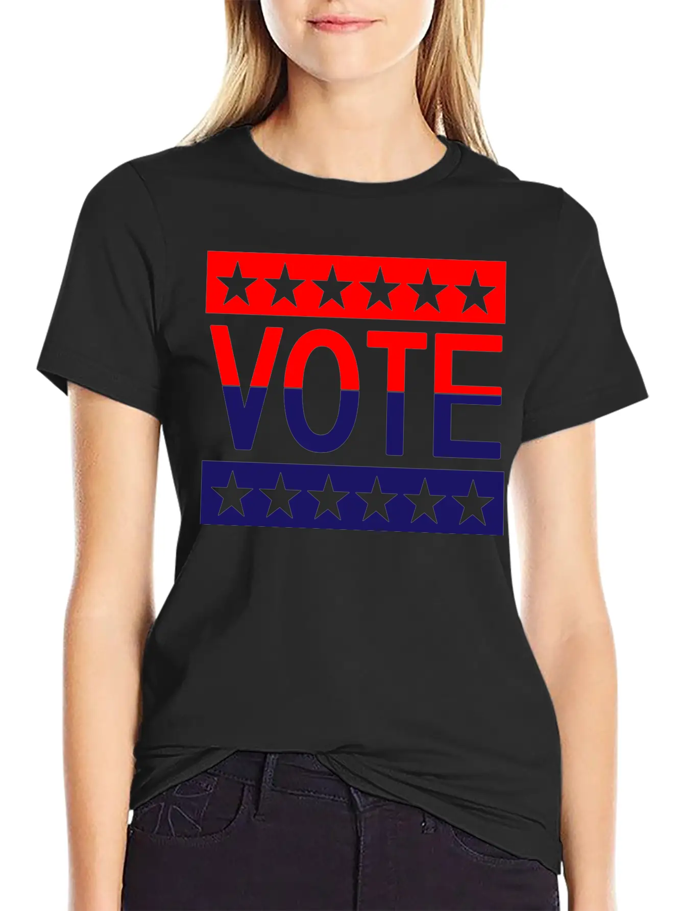 VOTE American Flag Essential Unisex Summer Tee – Soft Cotton Casual Fit