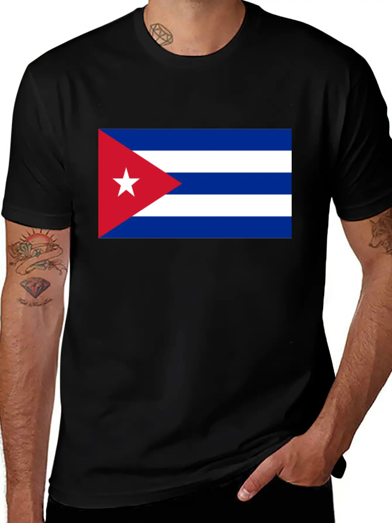 Vote Cuba Flag Unisex Short Sleeve Soft Cotton T-Shirt – Casual Everyday Wear