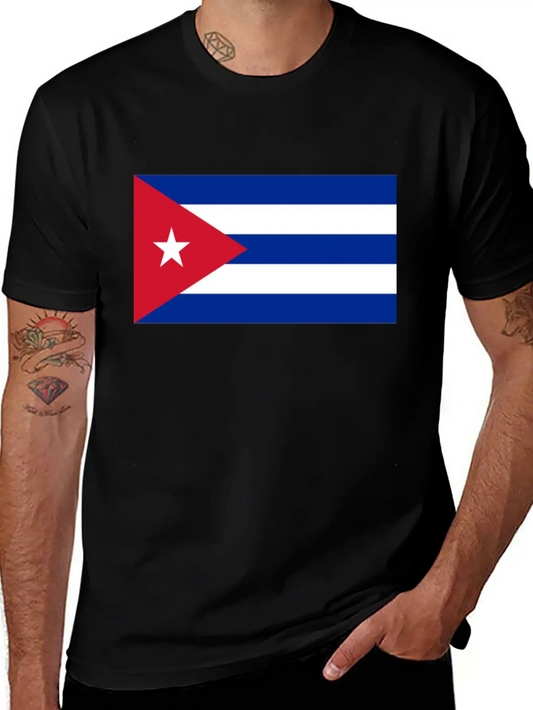 Vote Cuba Flag Unisex Short Sleeve Soft Cotton T-Shirt – Casual Everyday Wear