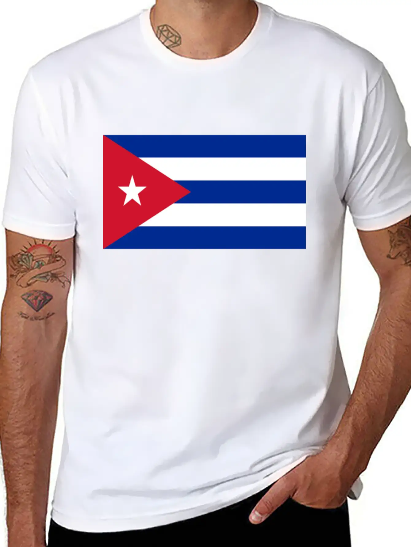 Vote Cuba Flag Unisex Short Sleeve Soft Cotton T-Shirt – Casual Everyday Wear