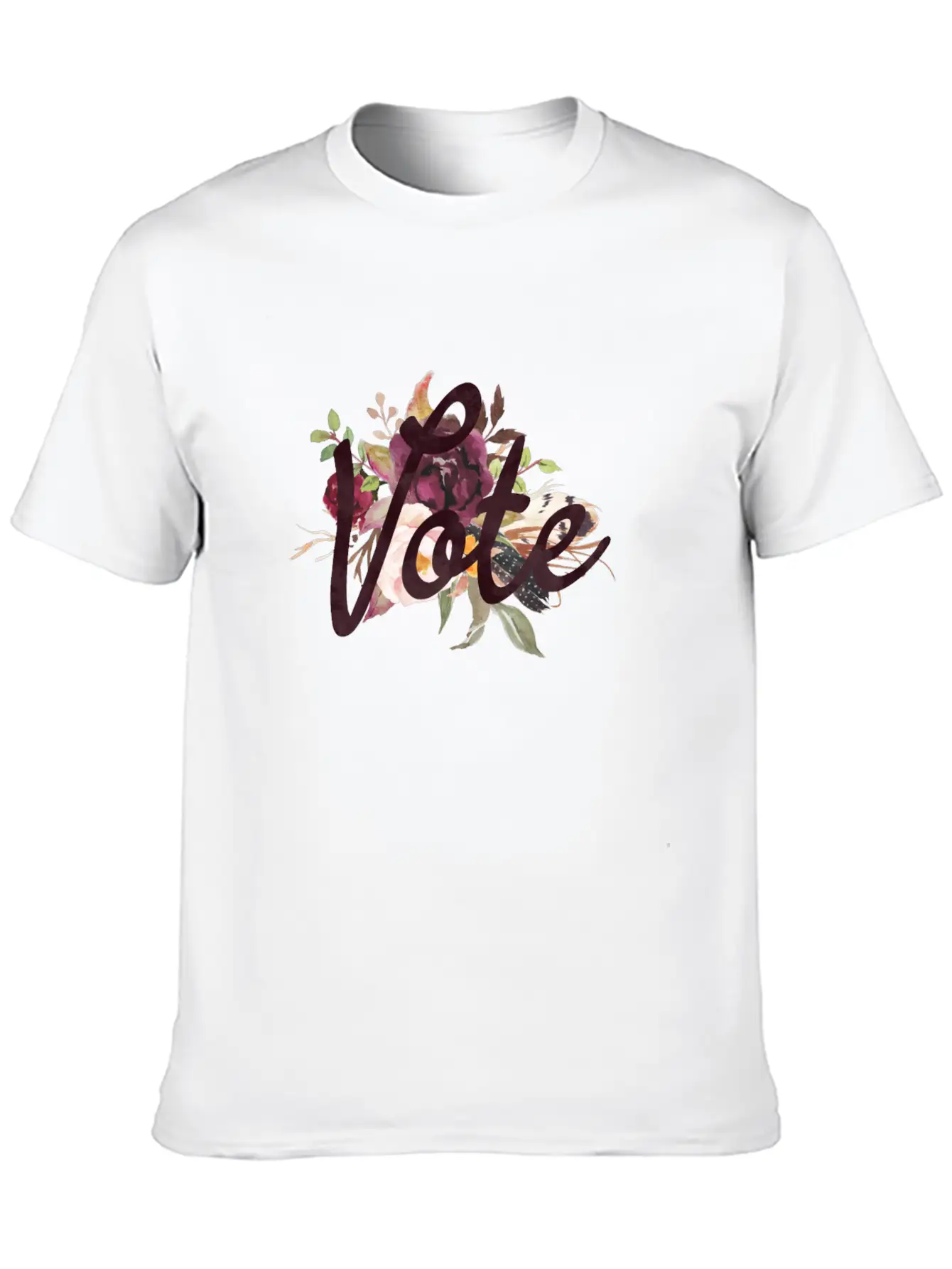 Vote Floral Basic Graphic T-Shirt – Daily Comfort In Soft Cotton