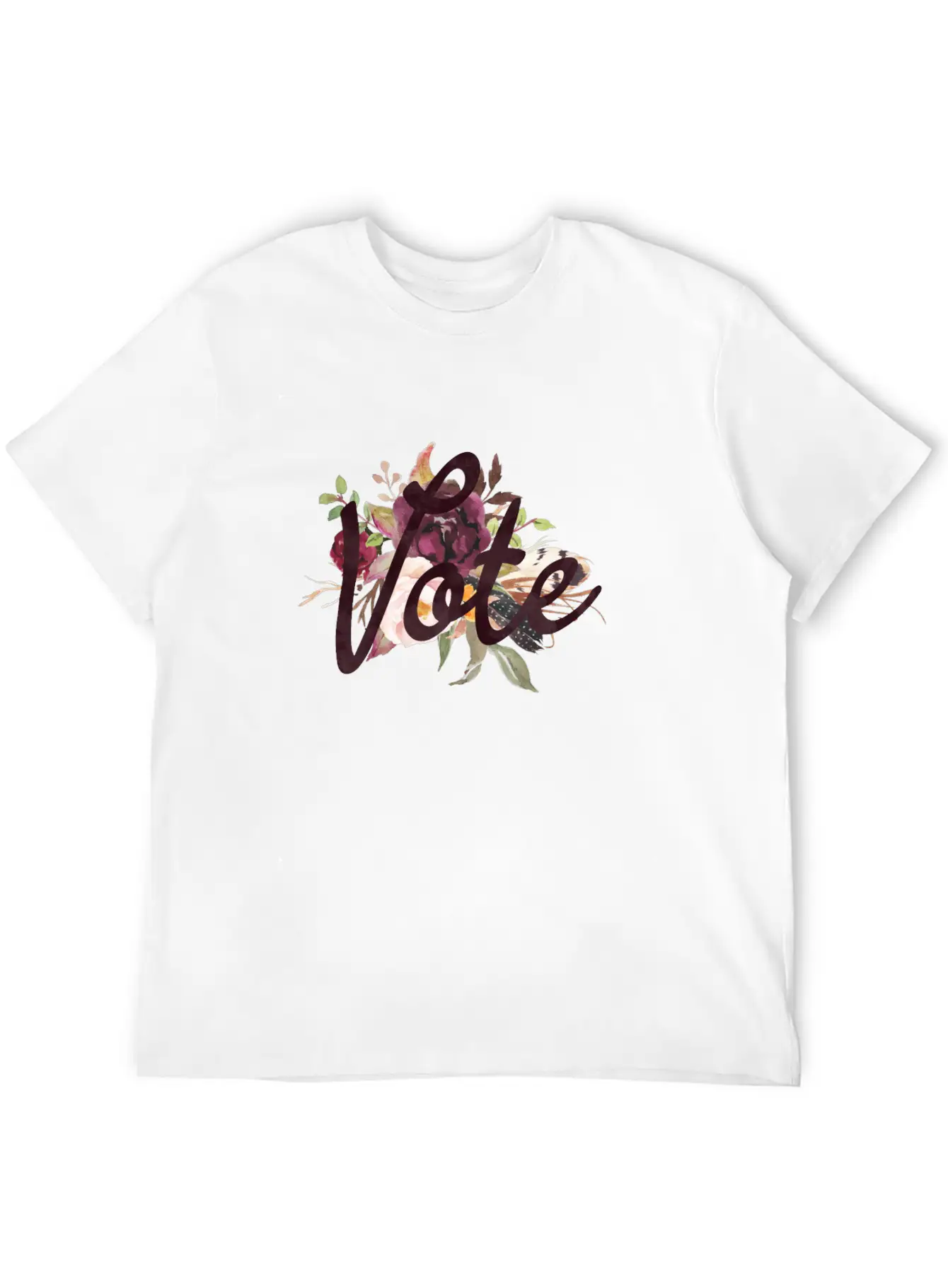 Vote Floral Basic Graphic T-Shirt – Daily Comfort In Soft Cotton