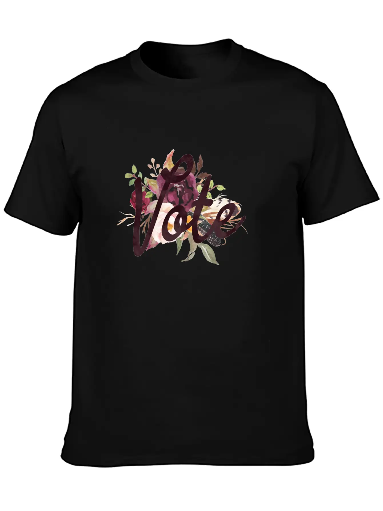 Vote Floral Basic Graphic T-Shirt – Daily Comfort In Soft Cotton