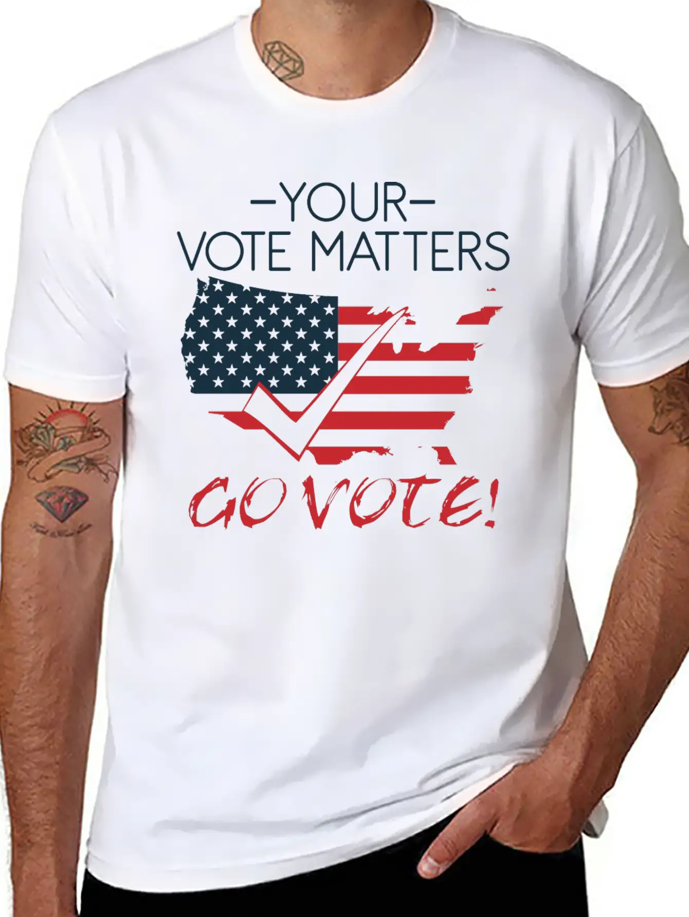 Vote Voting Elections President Voice Decision Stylish Everyday T-Shirt – Unisex Basic Cotton Tee