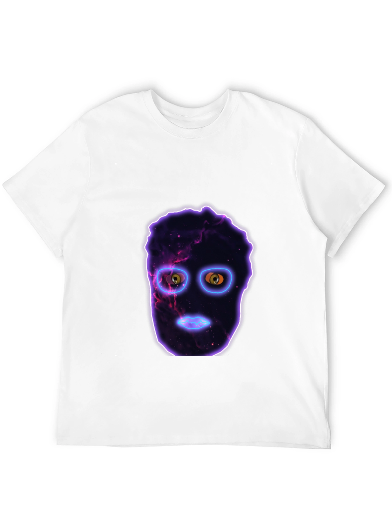 Cosmic Face Black T-Shirt - Unique Graphic Tee