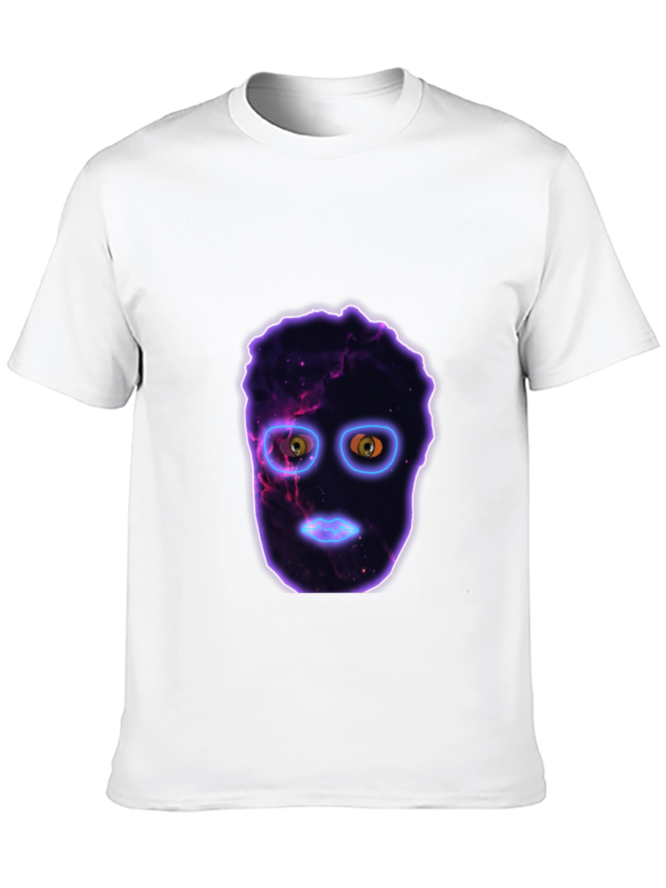 Cosmic Face Black T-Shirt - Unique Graphic Tee