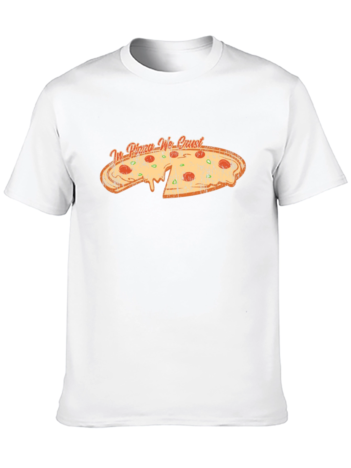 In Pizza We Crust Black Graphic Tee