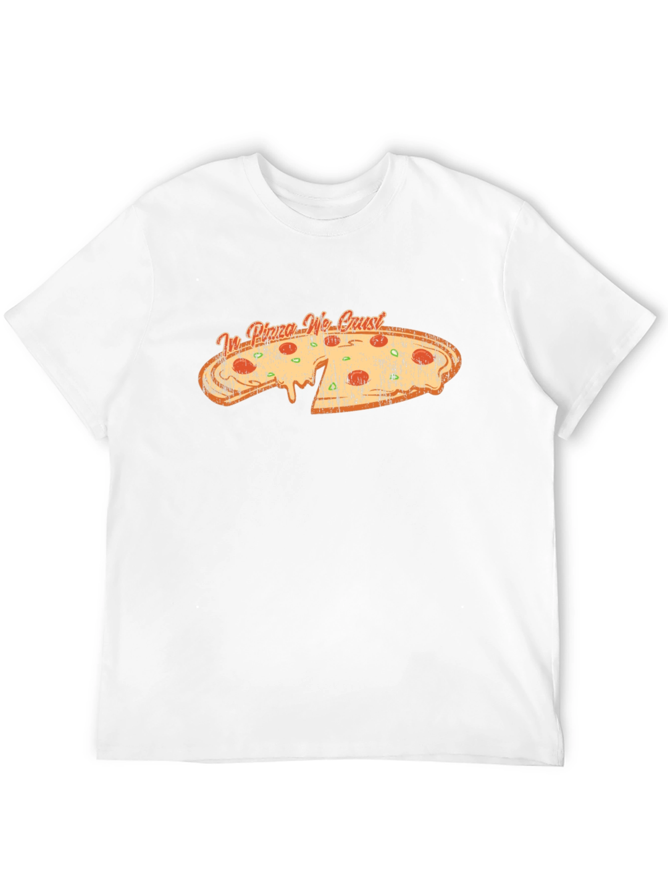 In Pizza We Crust Black Graphic Tee