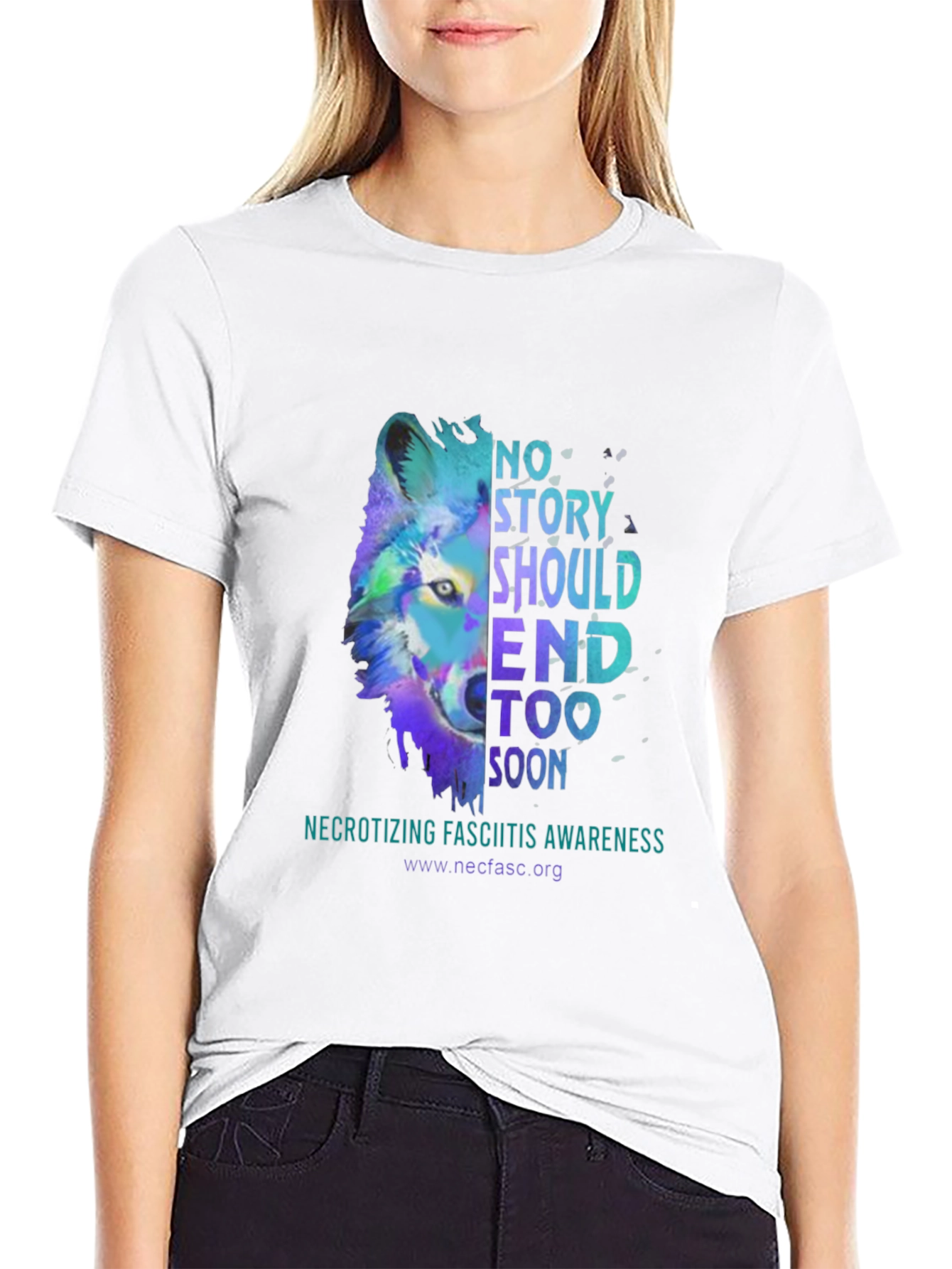 Awareness Graphic Tee - Necrotizing Fasciitis Wolf